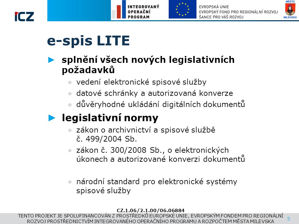 e-spis LITE legislativní normy