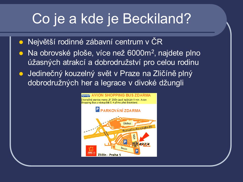 Co je a kde je Beckiland Největší rodinné zábavní centrum v ČR