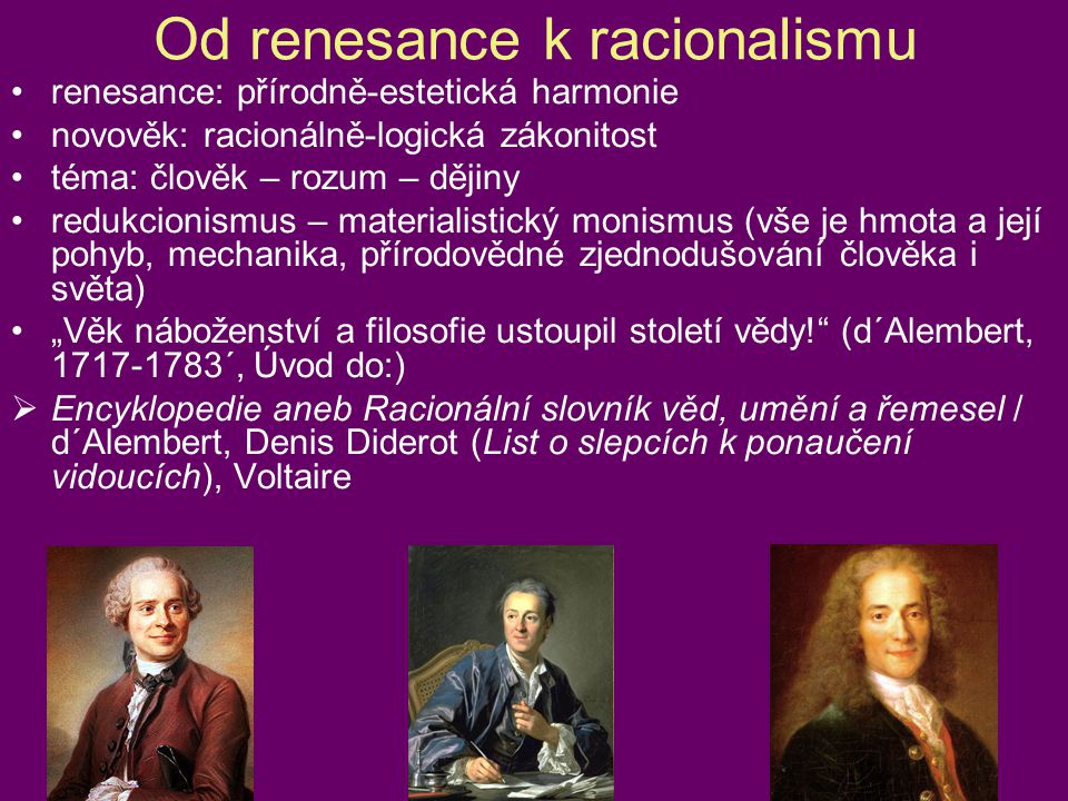 Od renesance k racionalismu