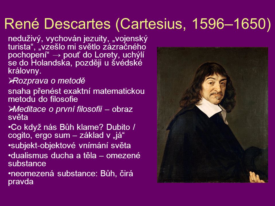 René Descartes (Cartesius, 1596–1650)
