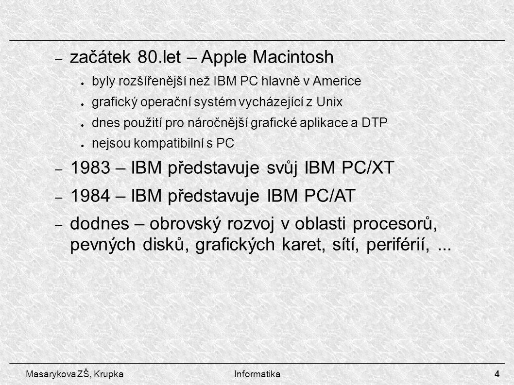 začátek 80.let – Apple Macintosh