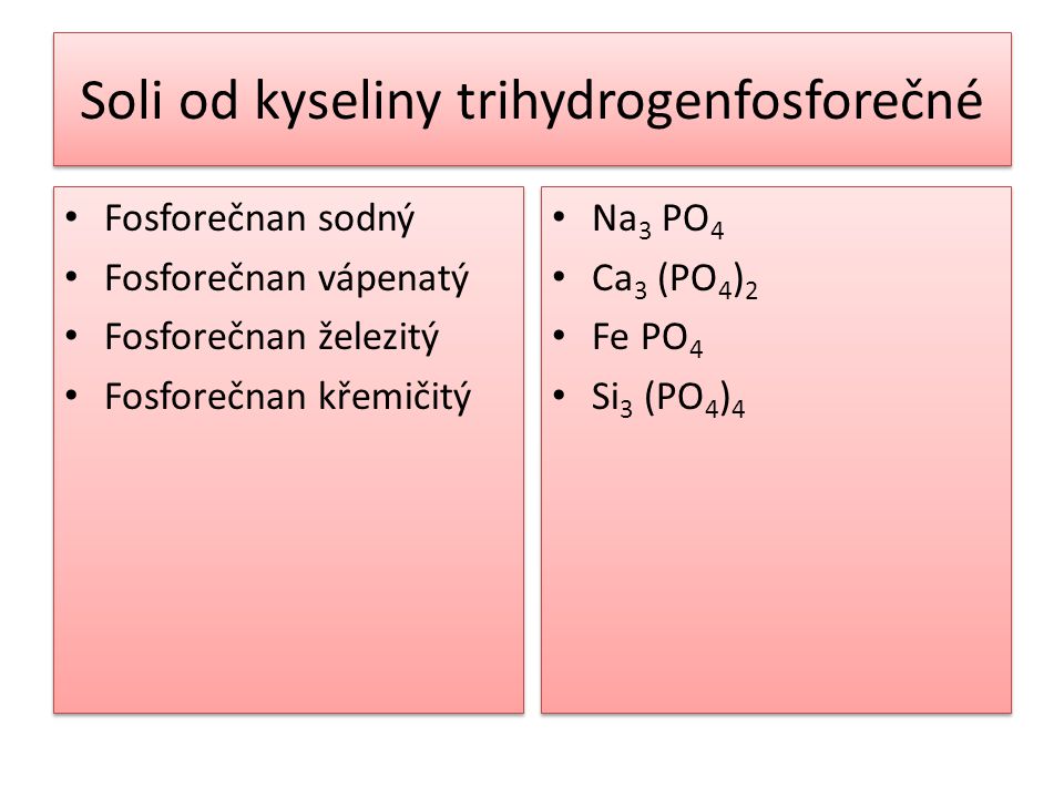 Soli od kyseliny trihydrogenfosforečné