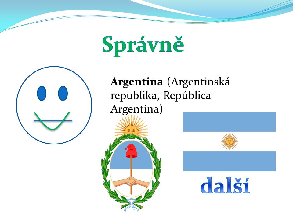 Správně Argentina (Argentinská republika, República Argentina) další