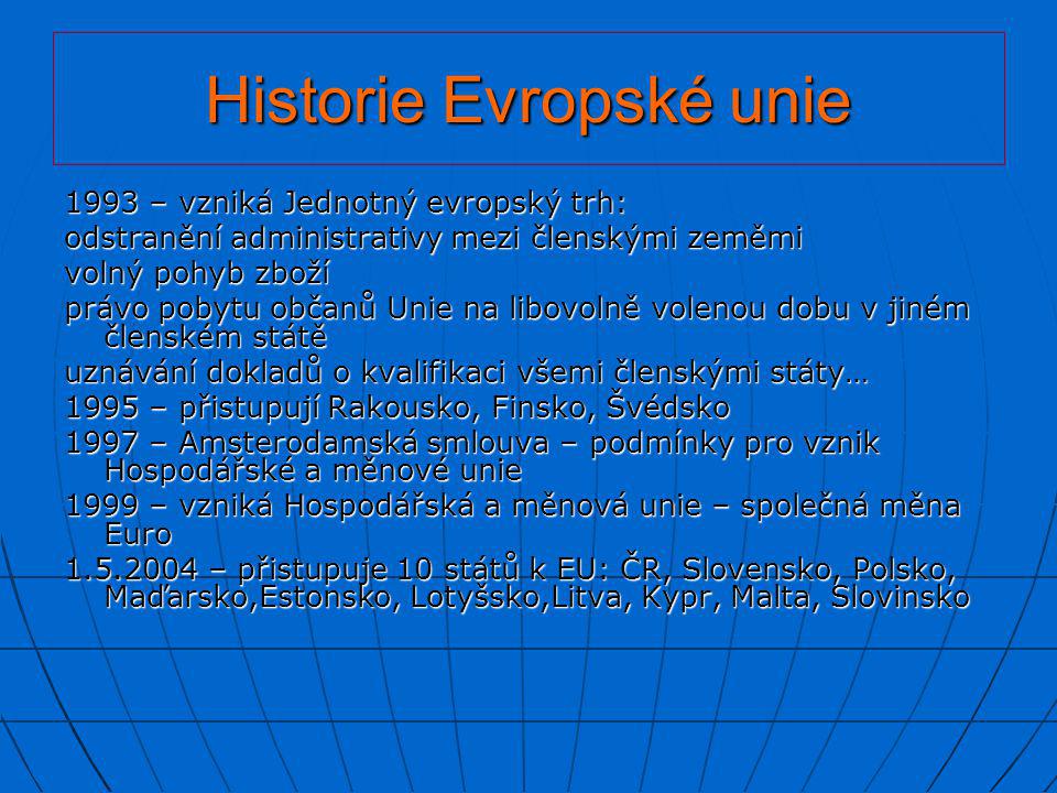 Historie Evropské unie