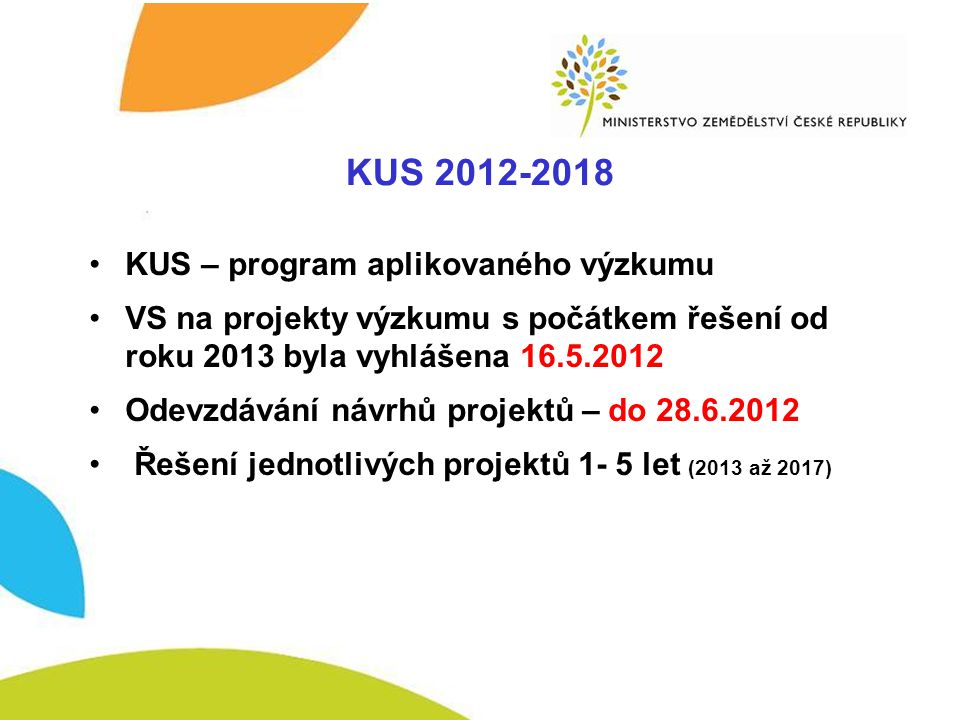 Program KUS KUS KUS – program aplikovaného výzkumu