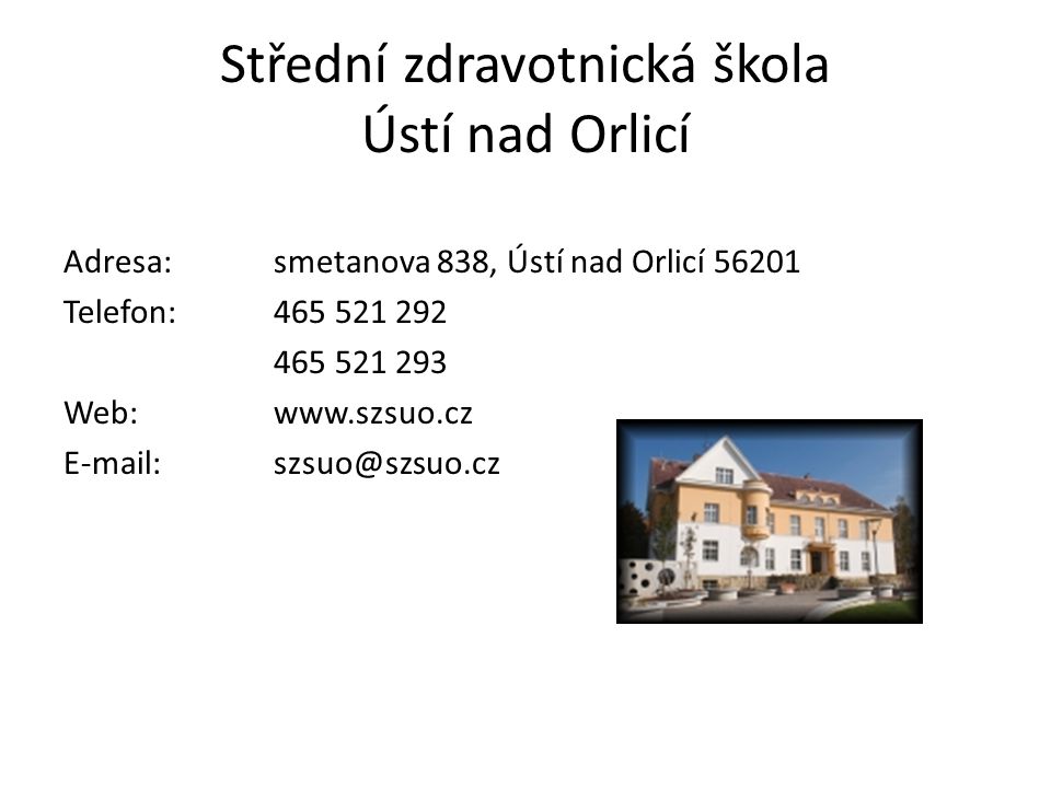 Střední zdravotnická škola Ústí nad Orlicí