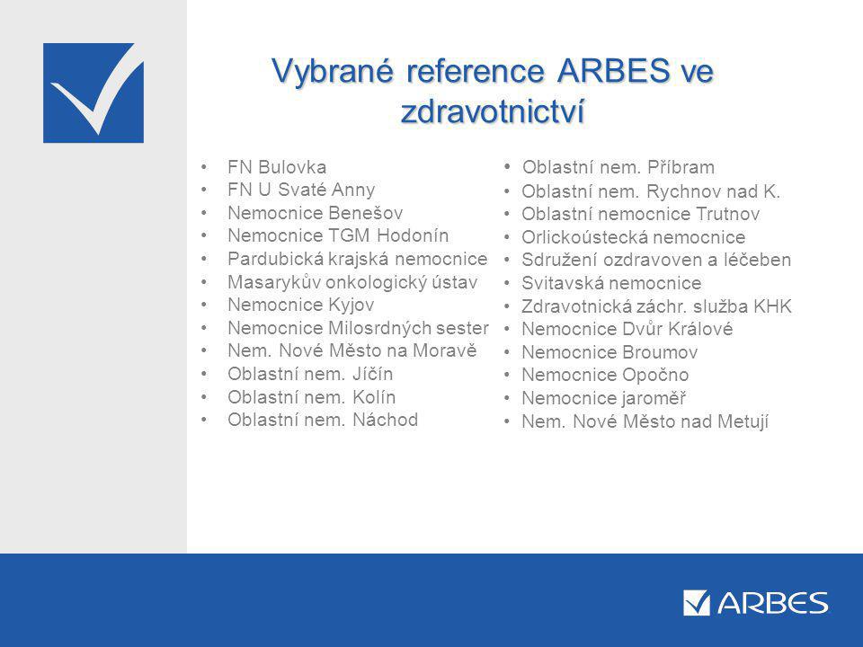 Vybrané reference ARBES ve zdravotnictví