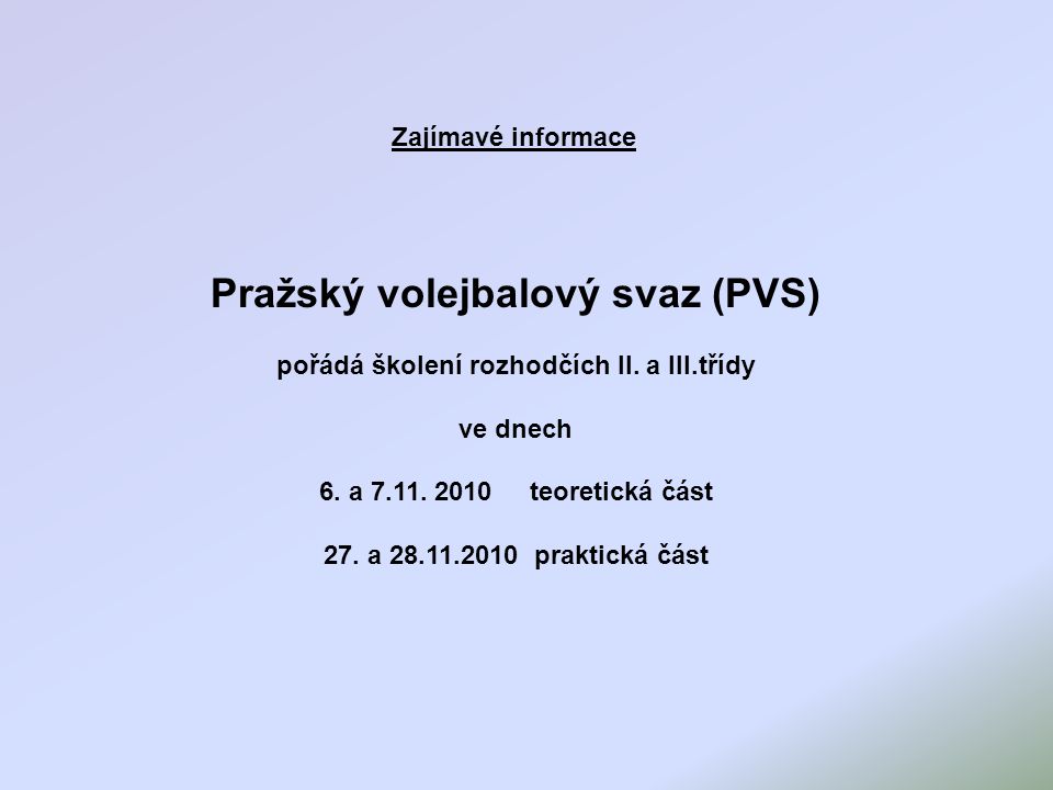 Pražský volejbalový svaz (PVS)