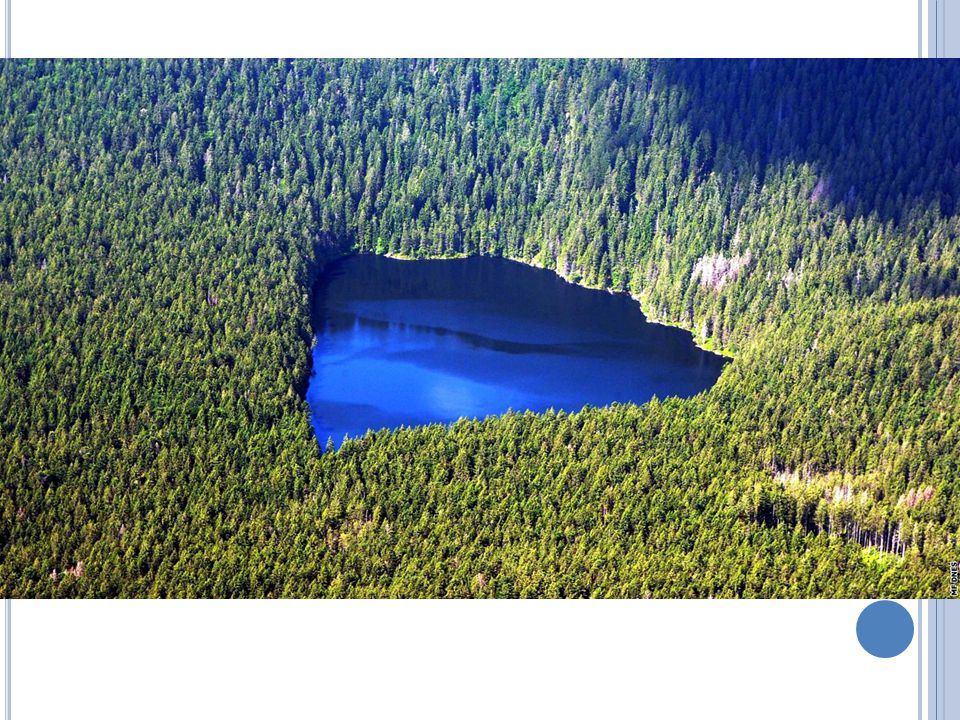 Jezera V ČR – velmi málo jezer Hlavně na Šumavě – ledovcová jezera