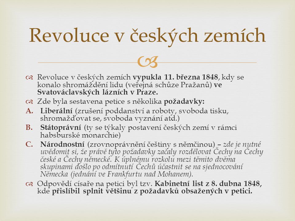 Revoluce v českých zemích
