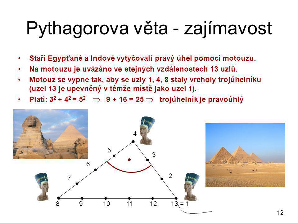 Pythagorova věta - zajímavost