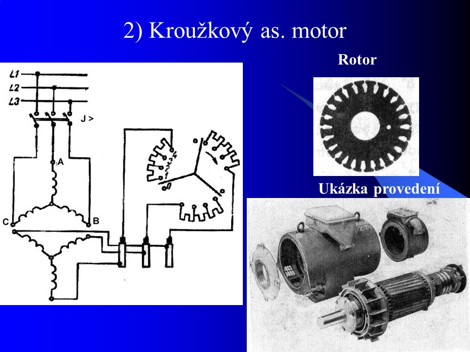 2) Kroužkový as. motor Rotor Ukázka provedení