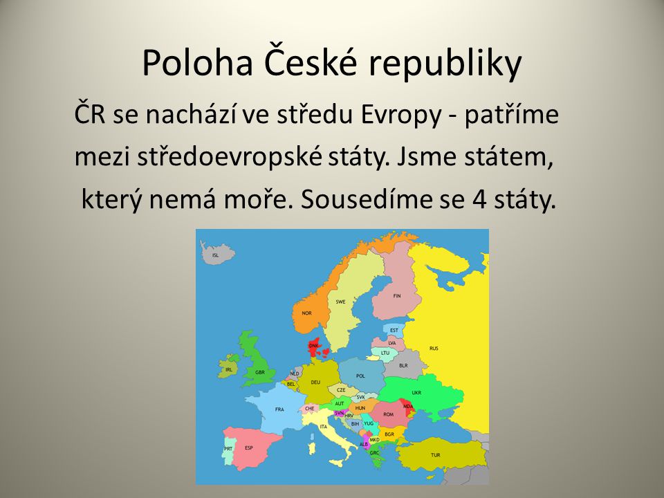 Poloha České republiky