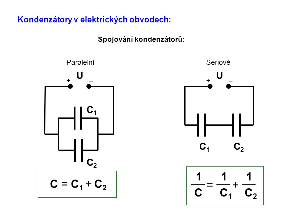 Kondenzátory v elektrických obvodech: