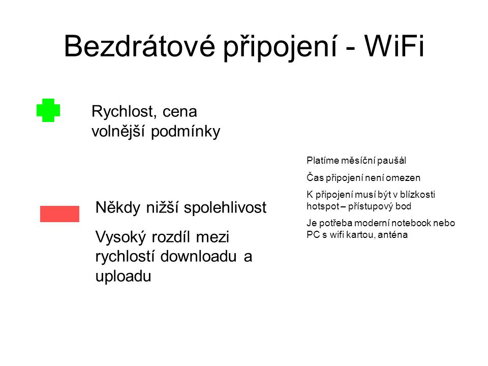 Bezdrátové připojení - WiFi