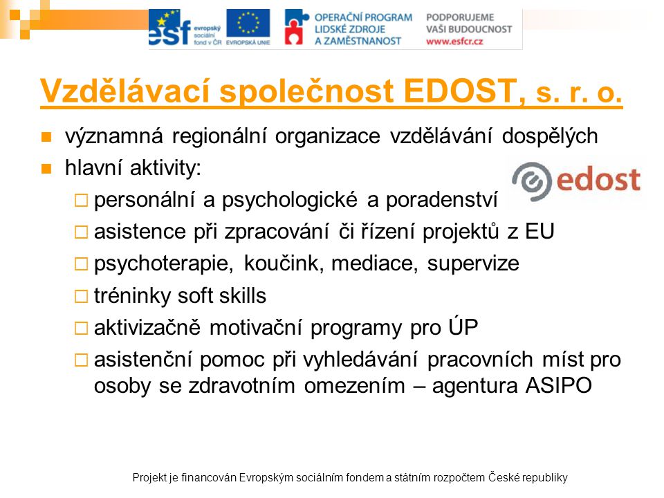 Vzdělávací společnost EDOST, s. r. o.