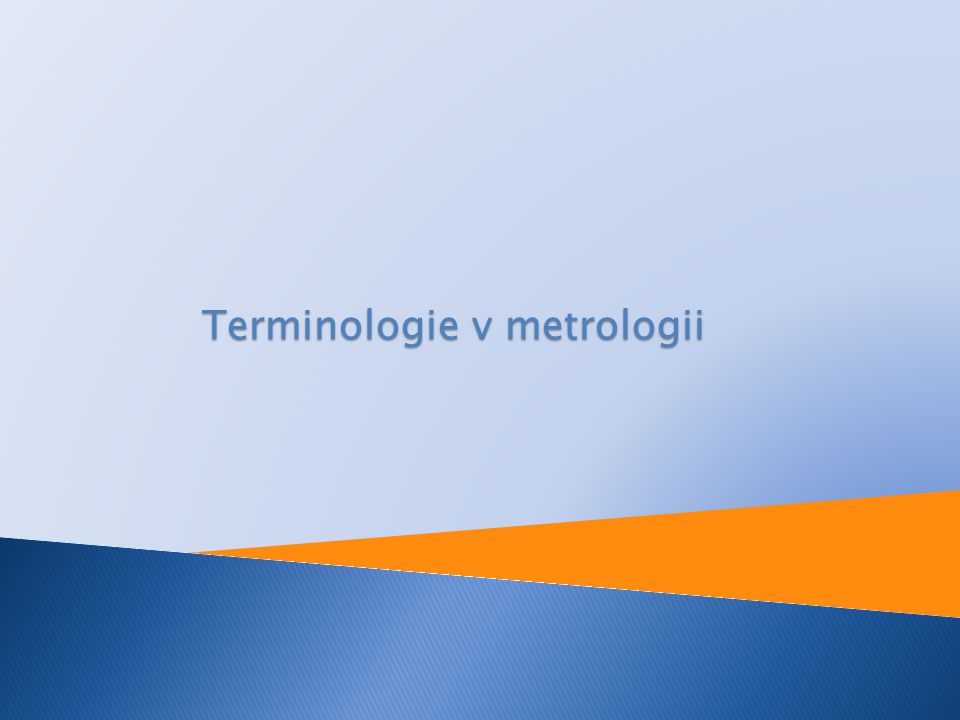 Terminologie v metrologii