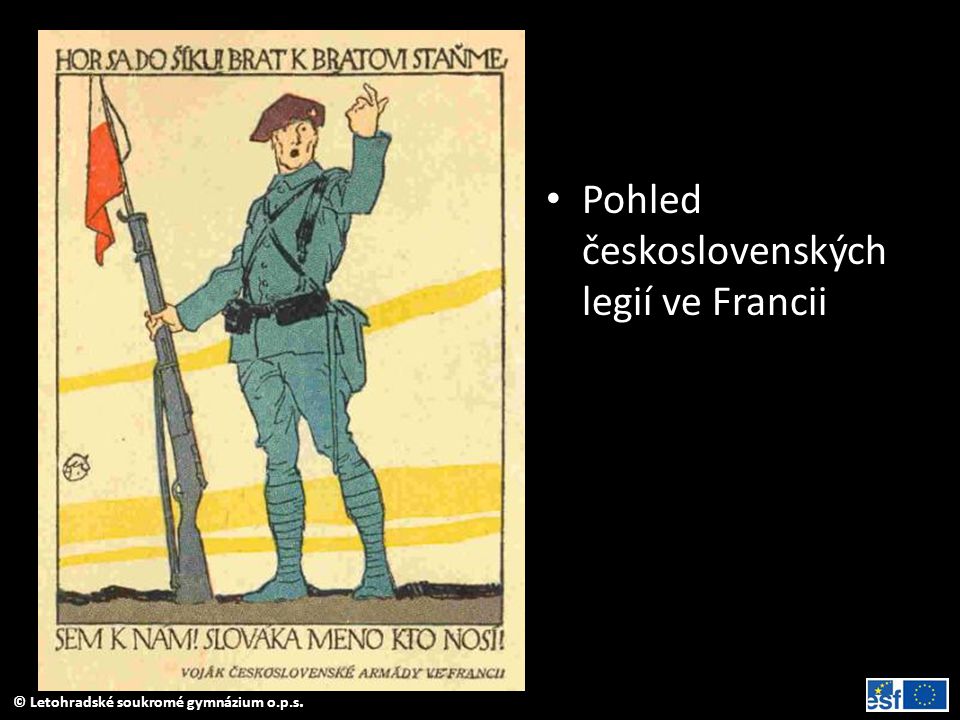 Pohled československých legií ve Francii
