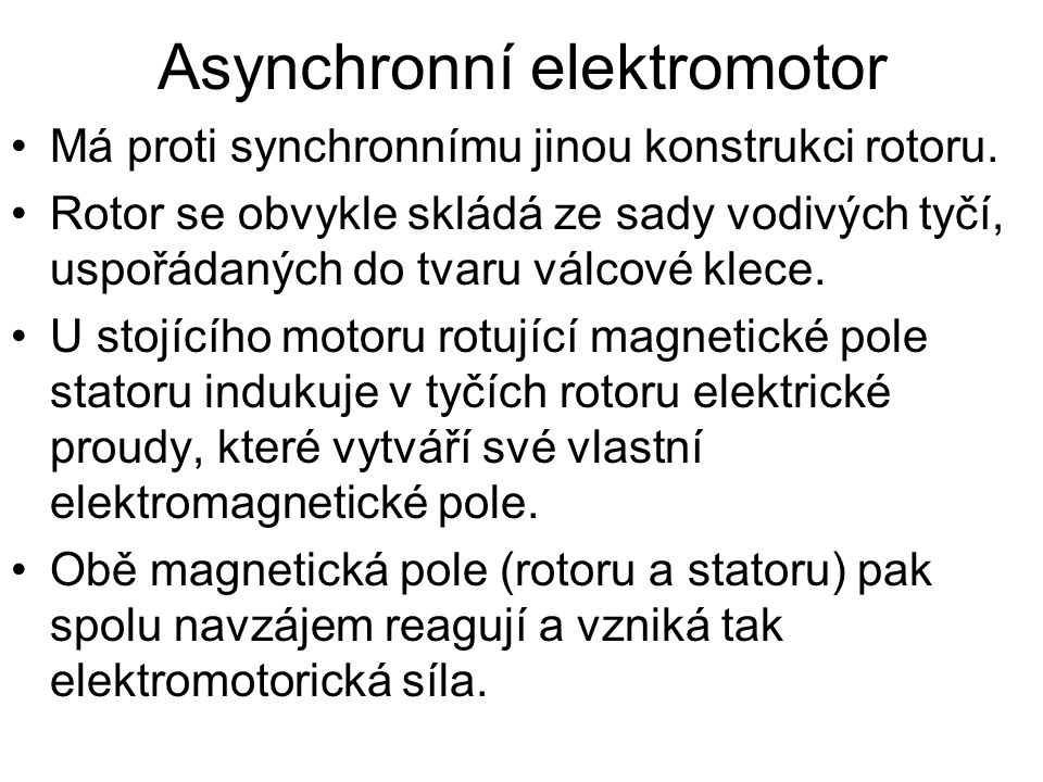 Asynchronní elektromotor