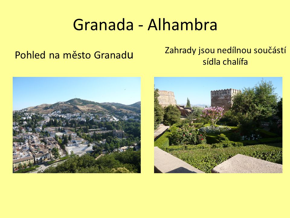 Granada - Alhambra Pohled na město Granadu