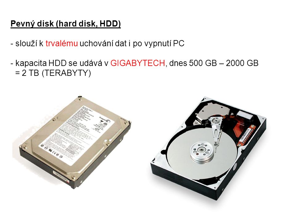 Pevný disk (hard disk, HDD)