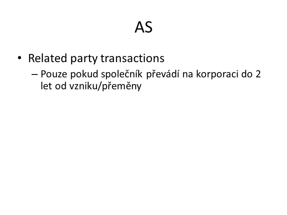 AS Related party transactions