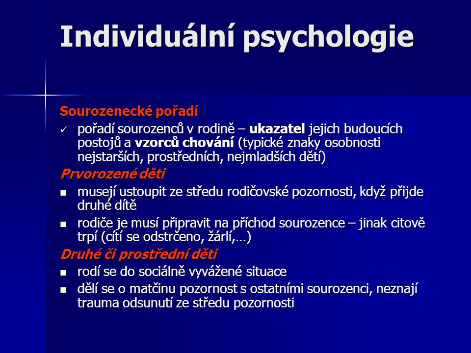 Individuální psychologie