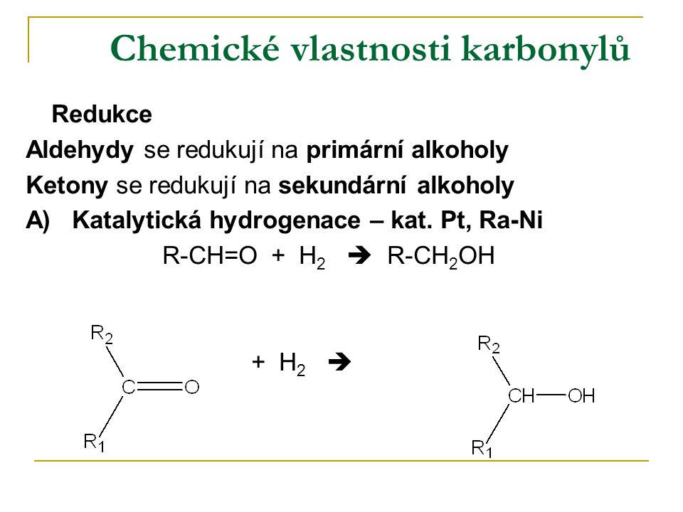 Chemické vlastnosti karbonylů