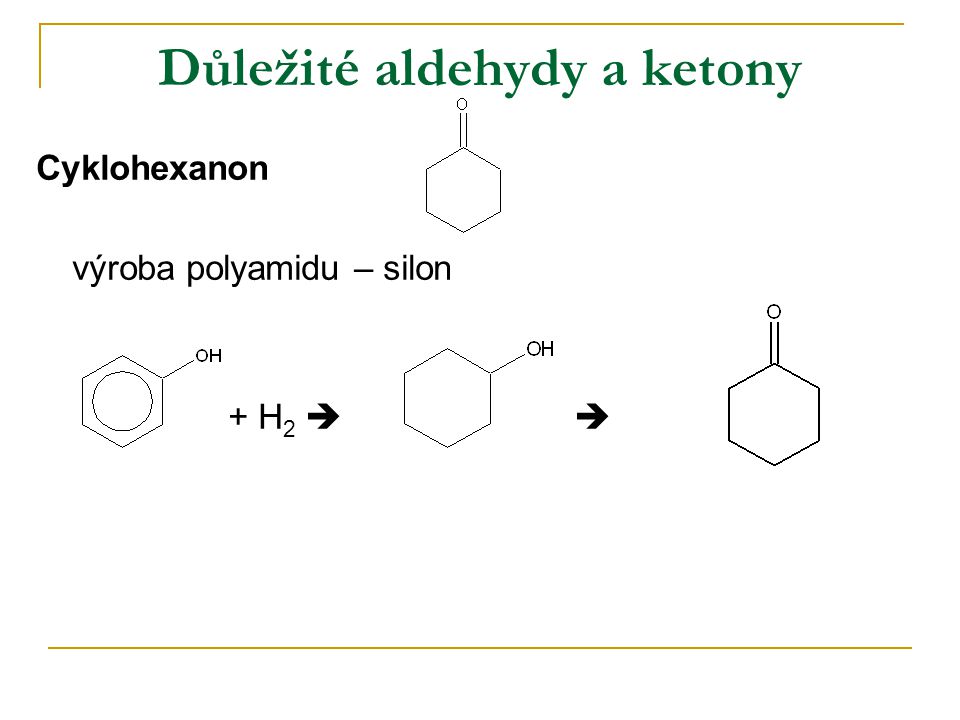 Důležité aldehydy a ketony