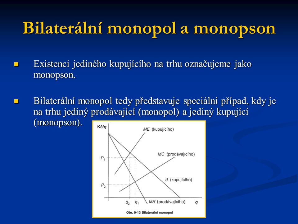 Bilaterální monopol a monopson