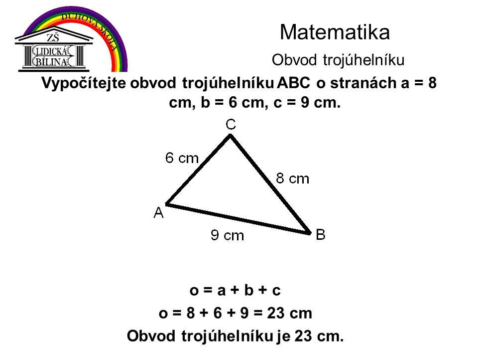 Matematika Obvod trojúhelníku