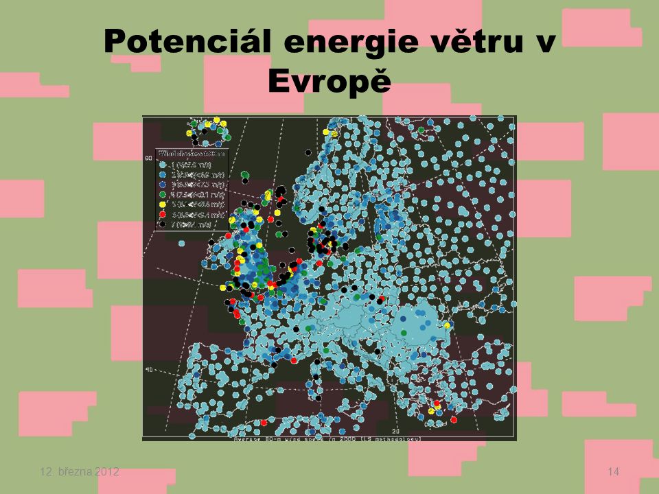 Potenciál energie větru v Evropě