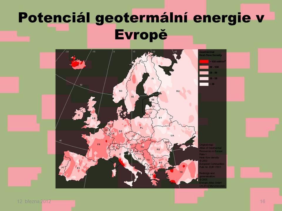 Potenciál geotermální energie v Evropě