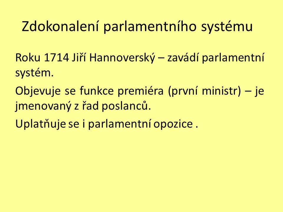 Zdokonalení parlamentního systému