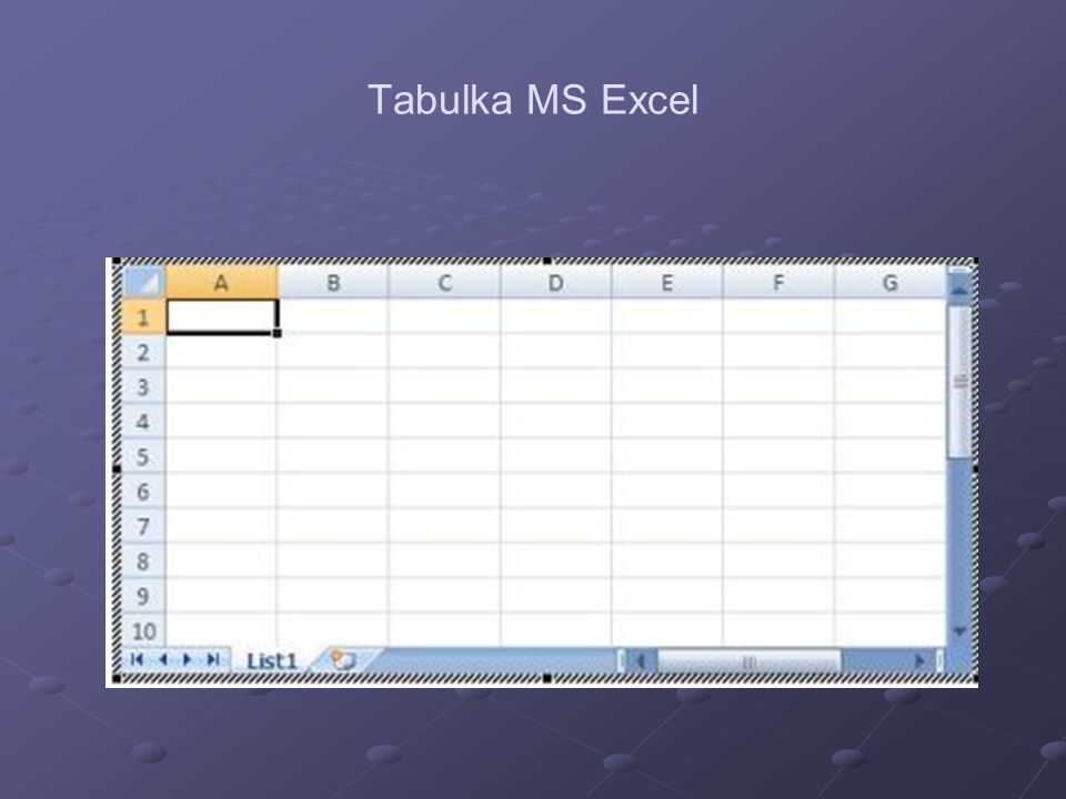 Tabulka MS Excel