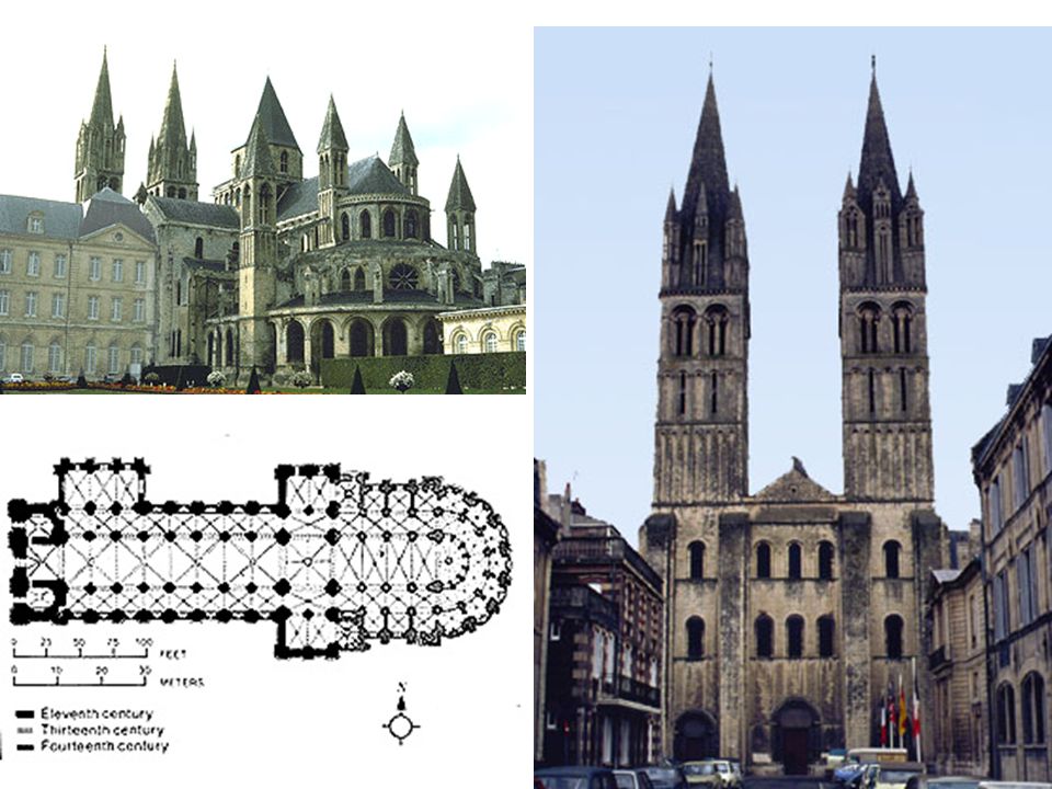 St Etienne: pohled od východu; apsida s věncem kaplí