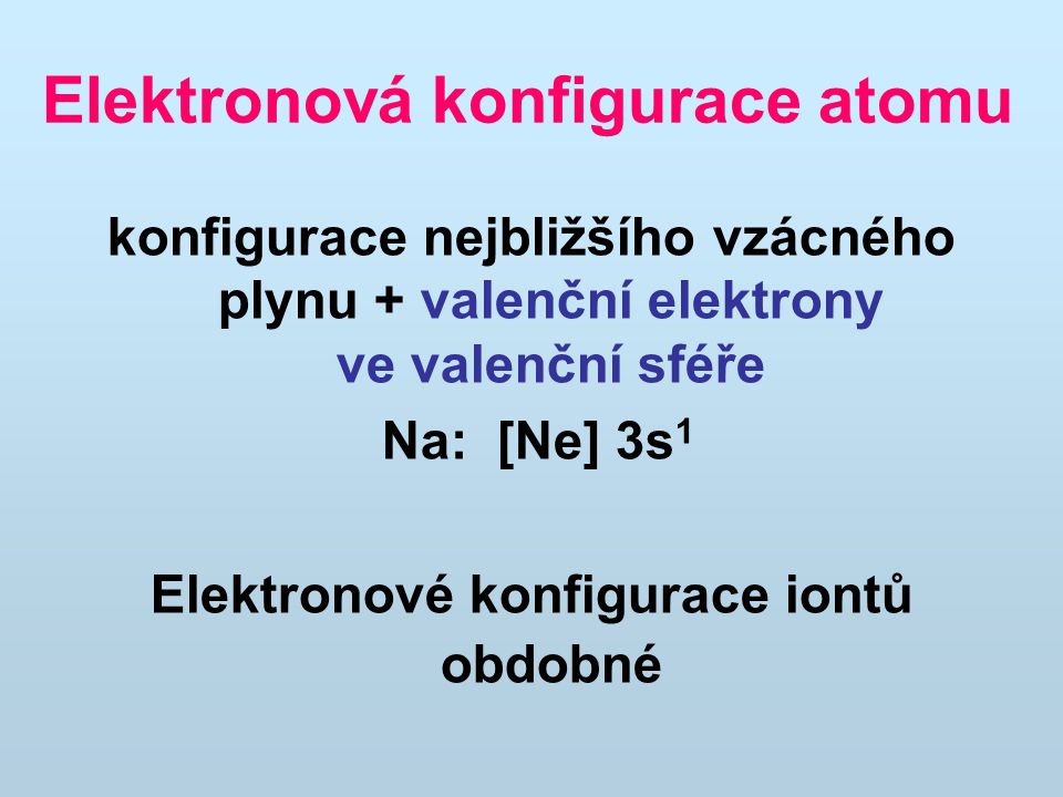 Elektronová konfigurace atomu