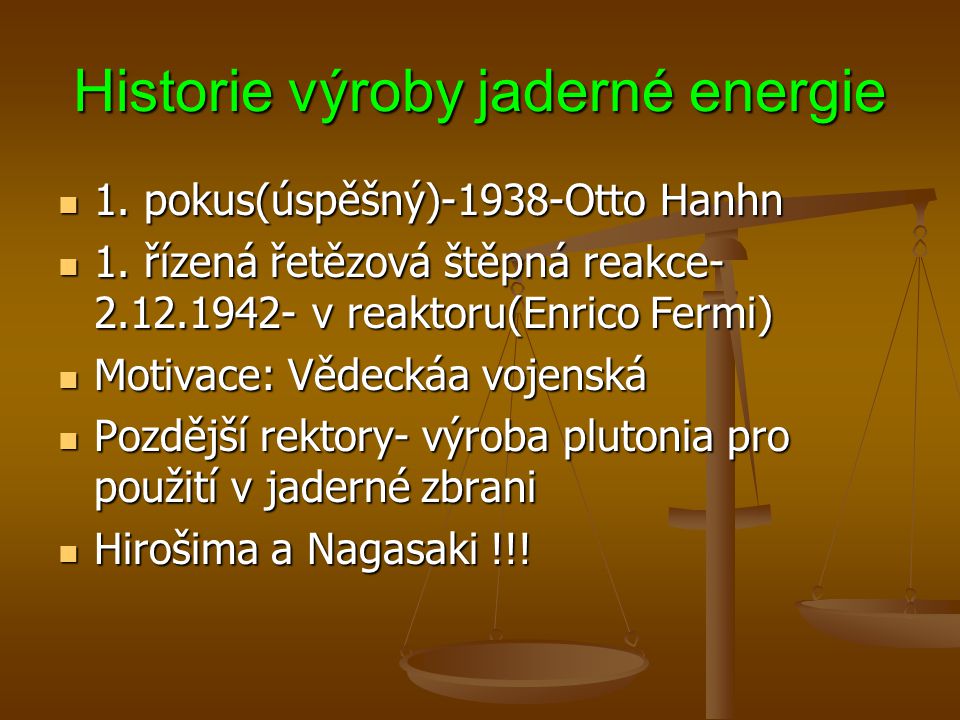 Historie výroby jaderné energie