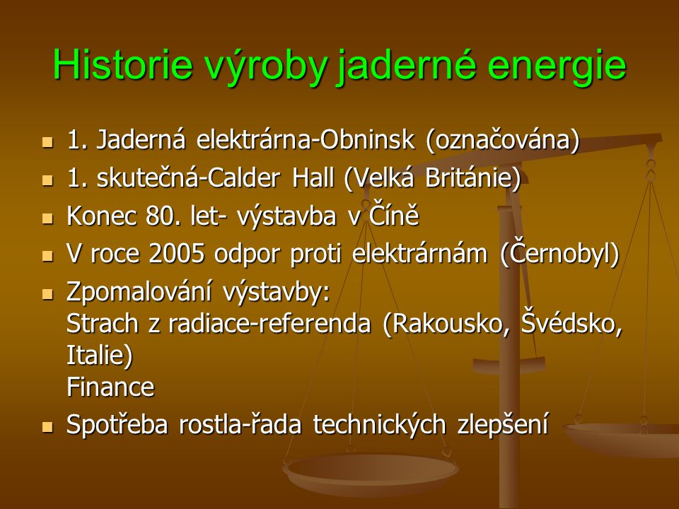 Historie výroby jaderné energie