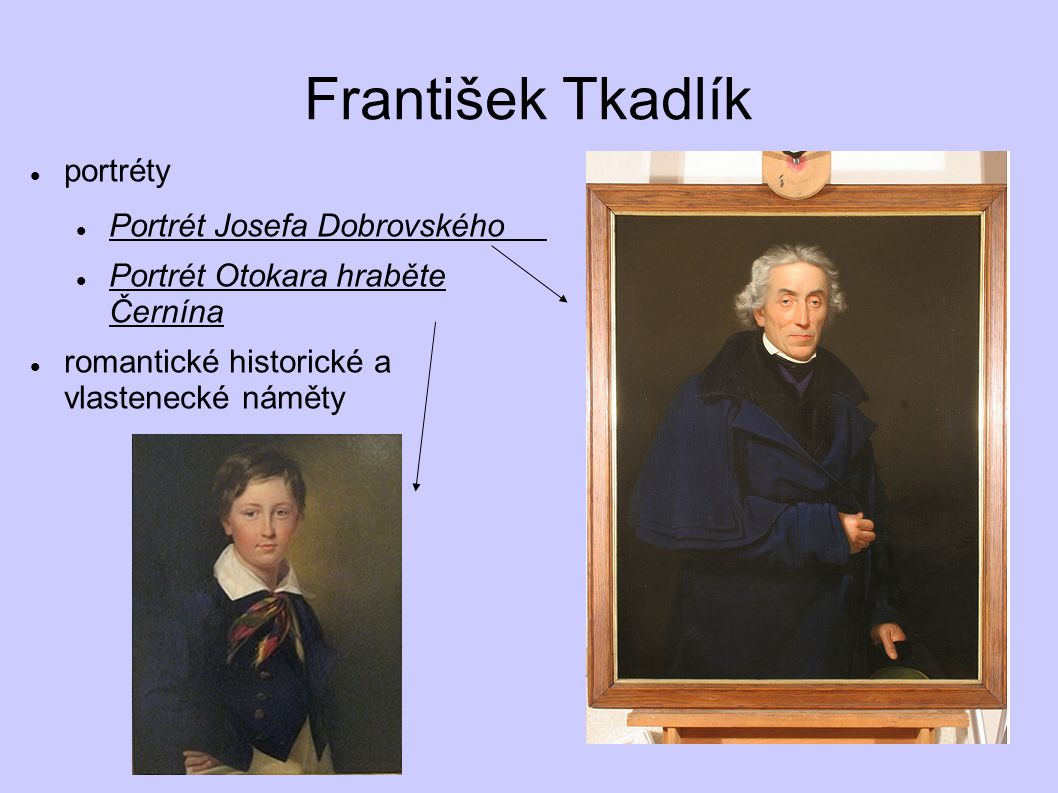 František Tkadlík portréty Portrét Josefa Dobrovského