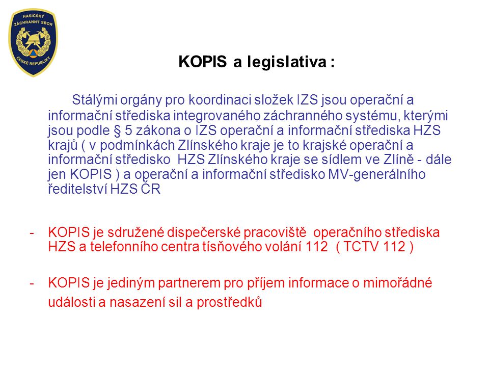 KOPIS a legislativa :