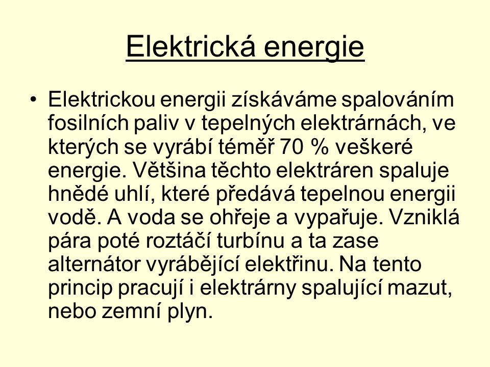 Elektrická energie