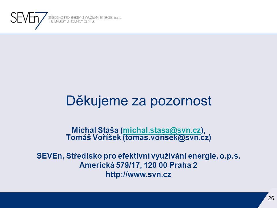 SEVEn, Středisko pro efektivní využívání energie, o.p.s.