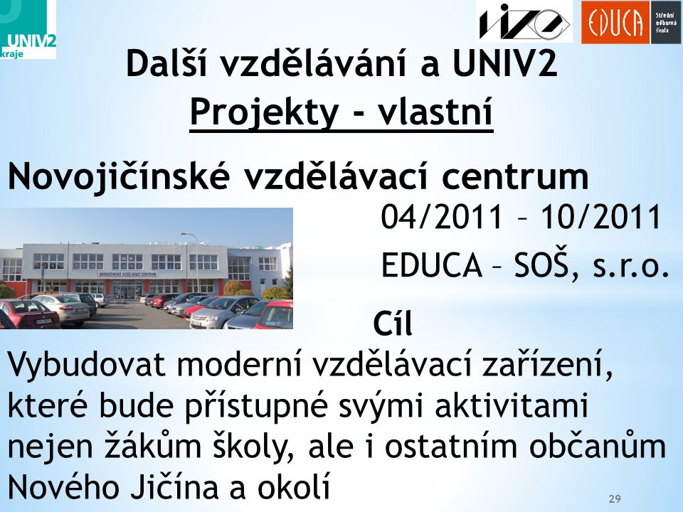 Další vzdělávání a UNIV2