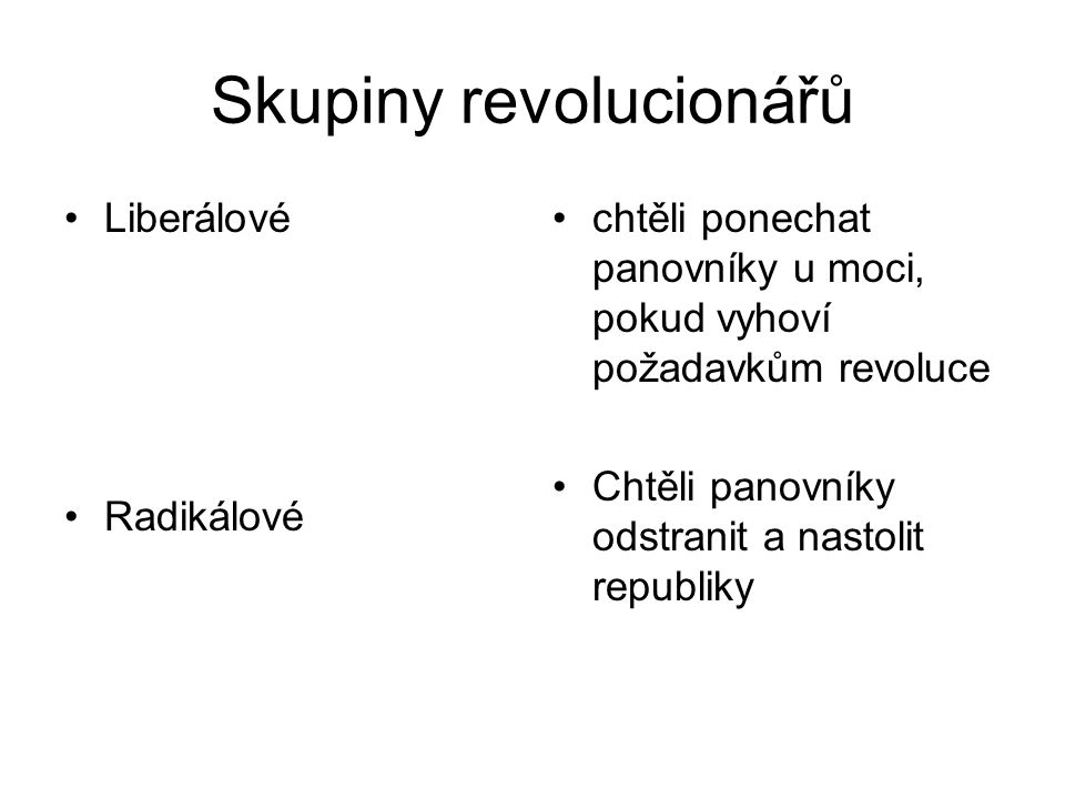 Skupiny revolucionářů