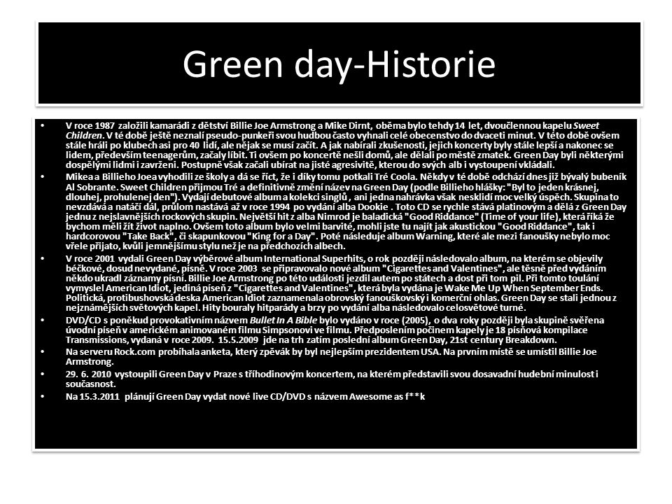 Green day-Historie