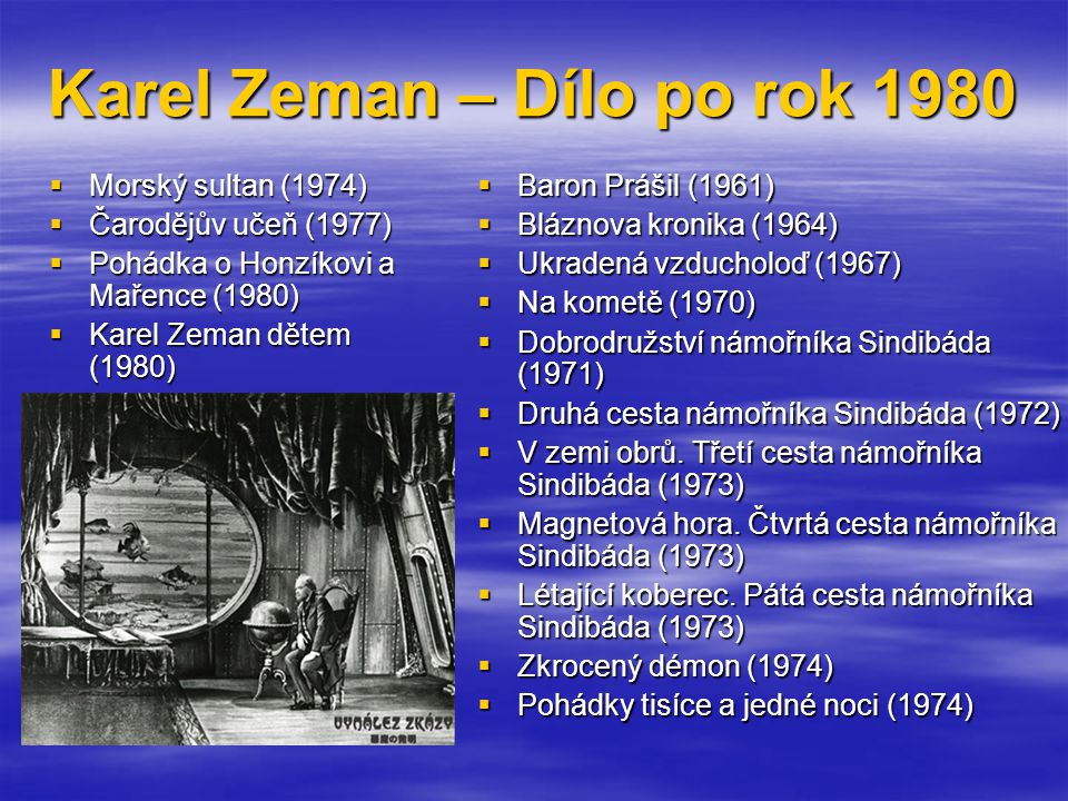 Karel Zeman – Dílo po rok 1980