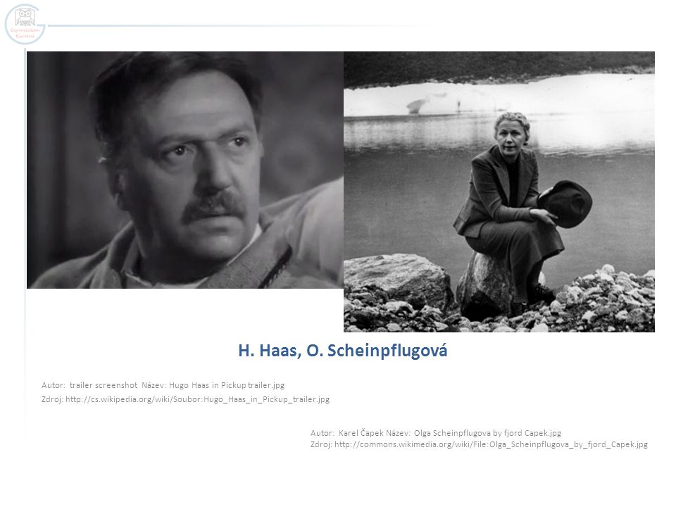 H. Haas, O. Scheinpflugová