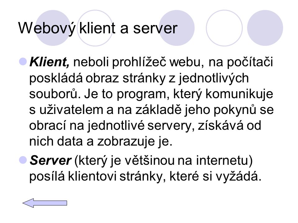 Webový klient a server