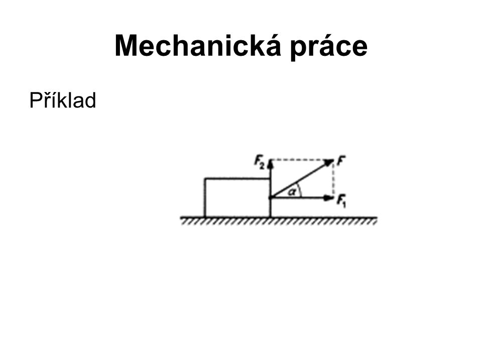 Mechanická práce Příklad